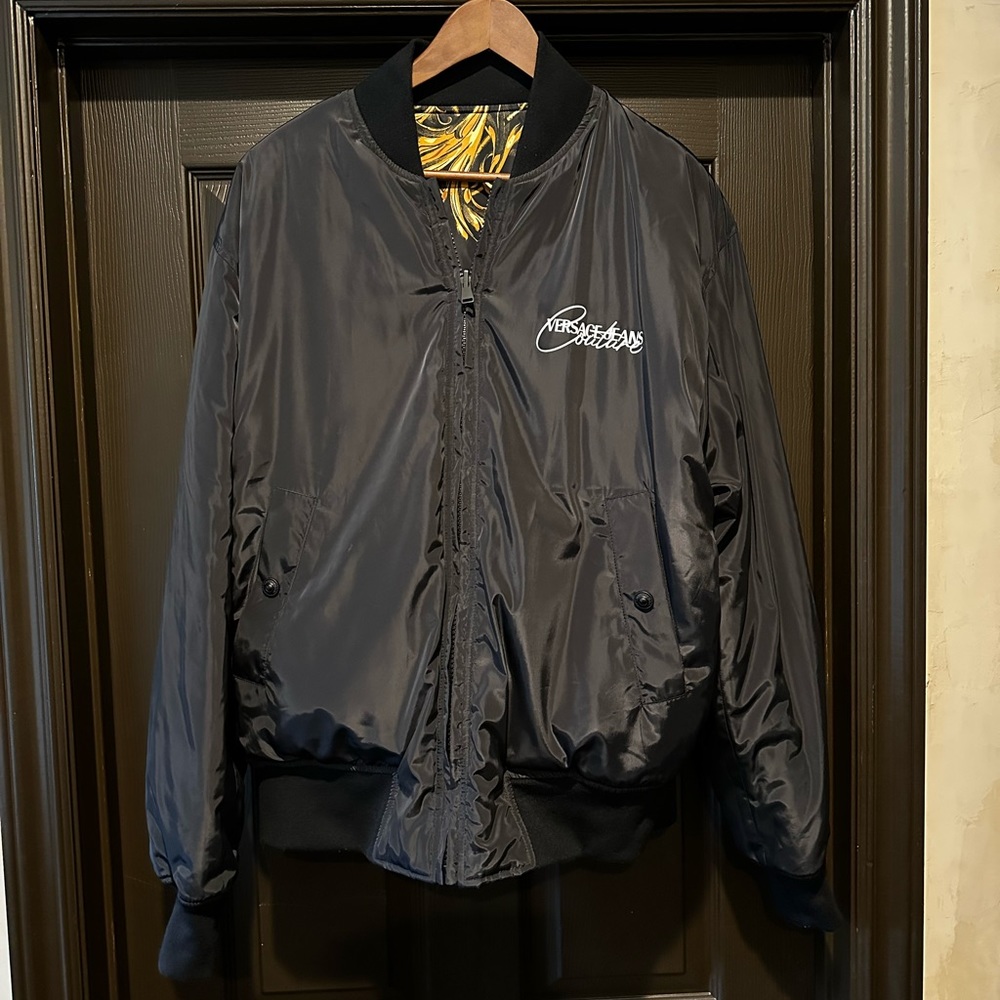 Black Versace Jeans Bomber Jacket